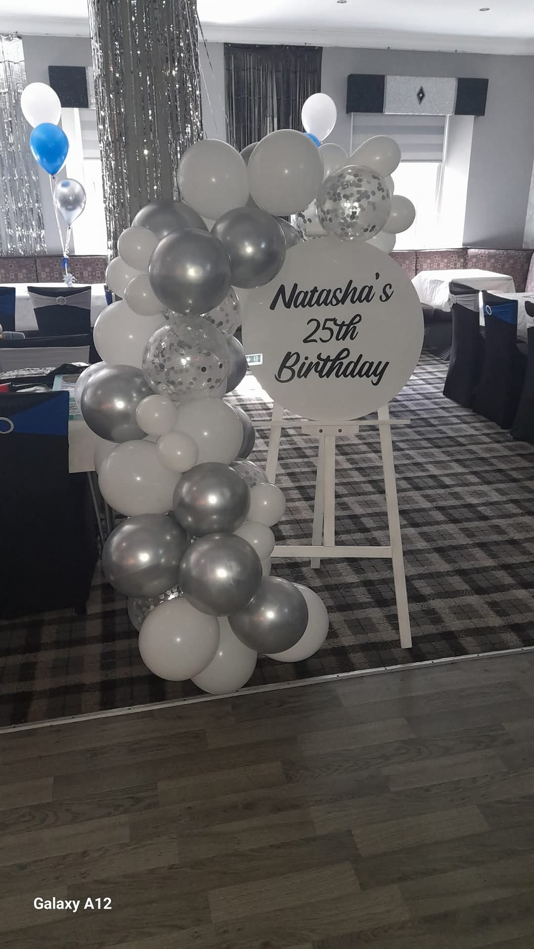 Easel With Balloons For Hire