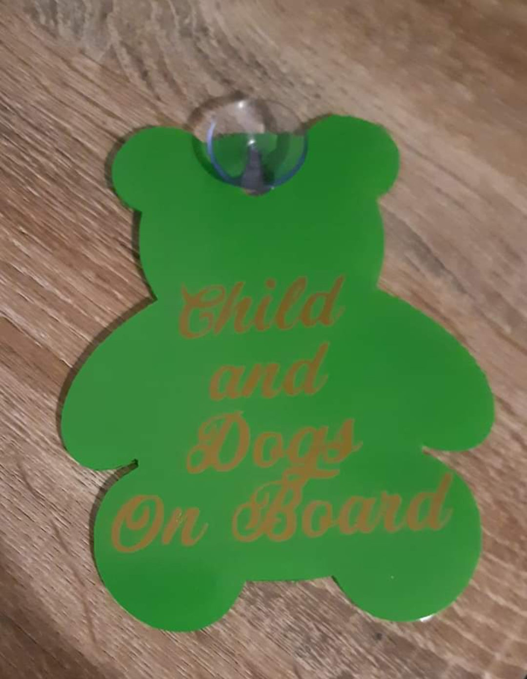 Bear Shaped 'On Board' Sign