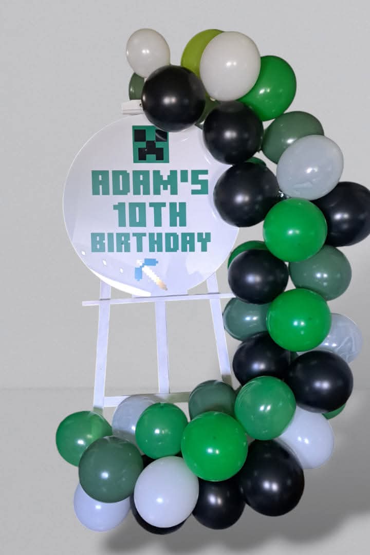 Easel With Balloons For Hire